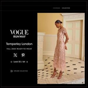 $3400 Temperley London Fall 2025 Bespoke ‘Genevieve’ Embellished Runway Dress